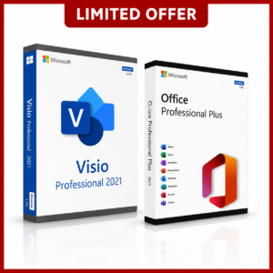 Microsoft Office 2021 Professional Plus & Microsoft Visio Professional 2021 software bundle for Windows