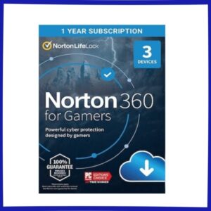 Norton 360 for Gamers – 3 Devices, 1 Year | NortonLifeLock Key | PC, Android, Mac, iOS | Europe