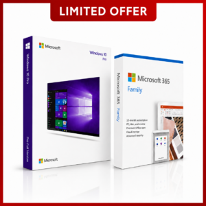 Microsoft Office 365 Family & Windows 10 Professional Bundle