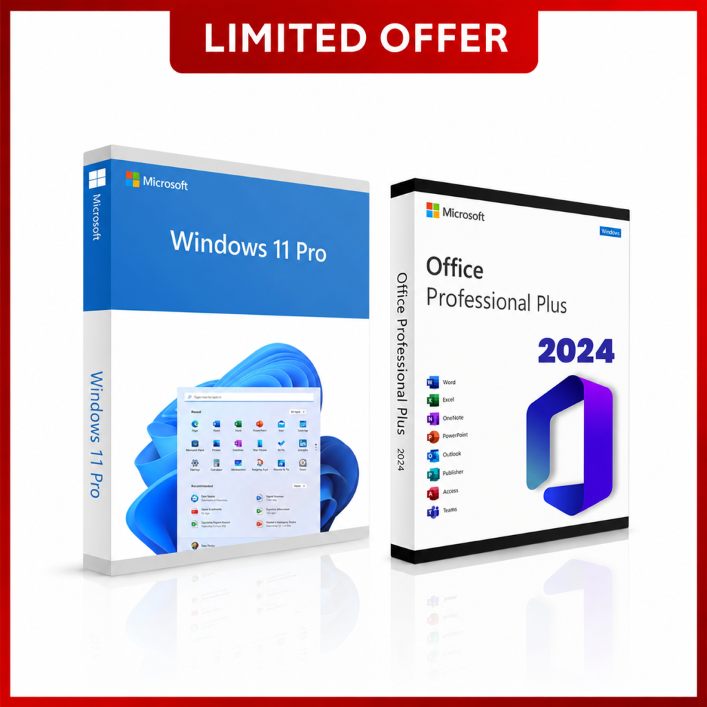Microsoft Office 2024 Pro Plus & Windows 11 Pro Bundle Limited Offer