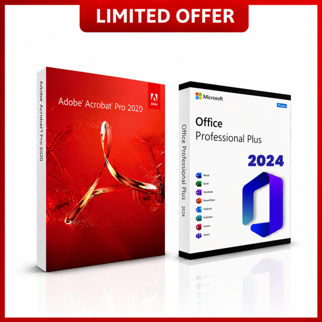 Adobe Acrobat Pro 2020 & Office 2024 Pro Plus for Windows